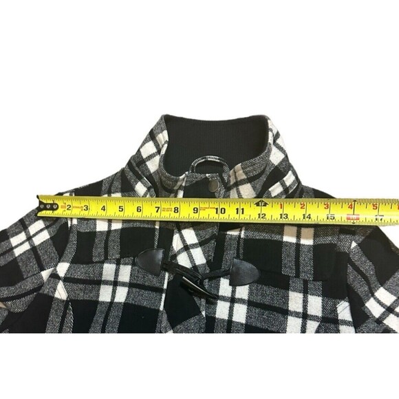 YMI black white check plaid pattern jacket coat full zipper short cool street - Picture 11 of 16